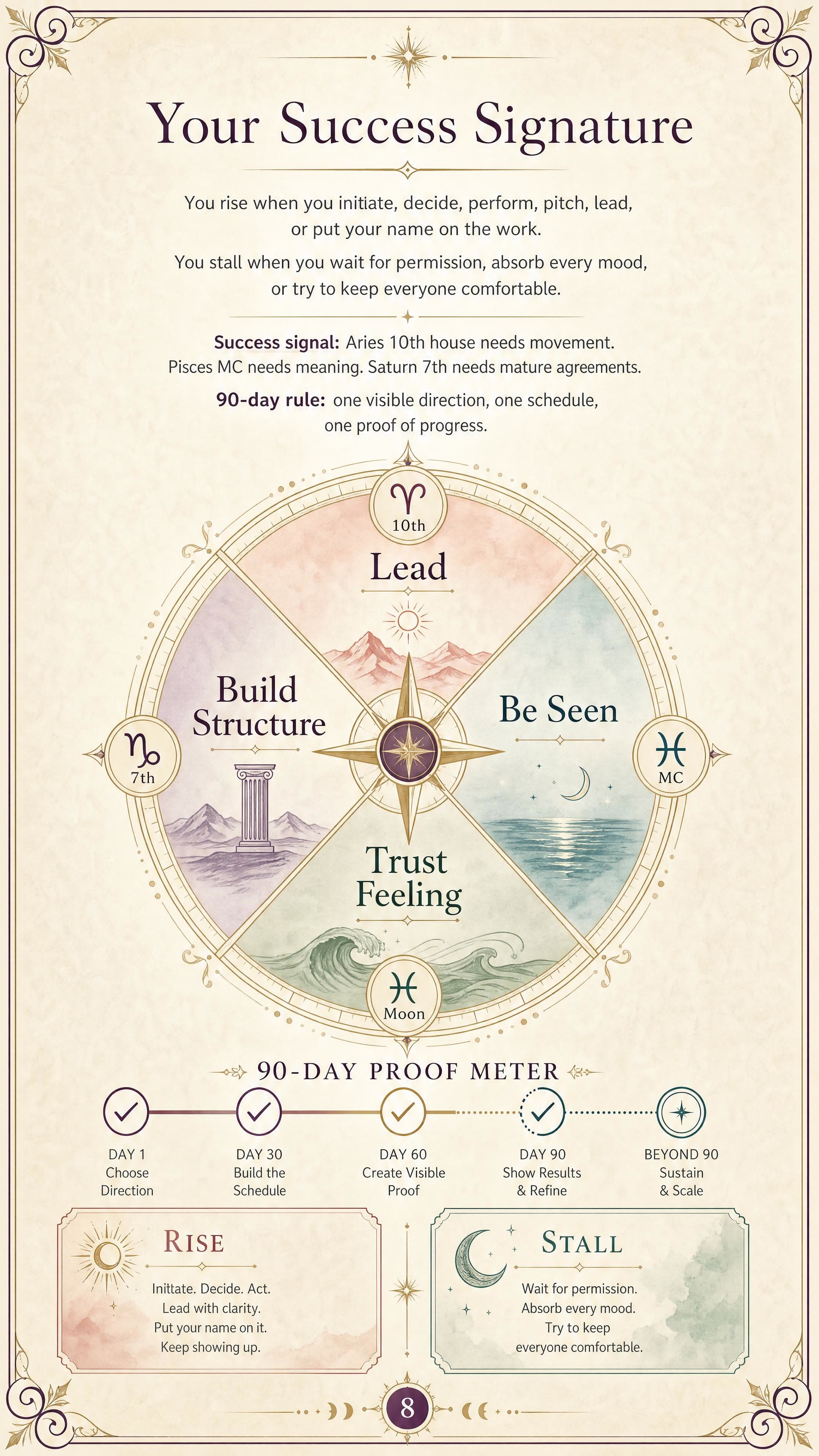Your Success Signature for Kate, a personalized astrology life map page.